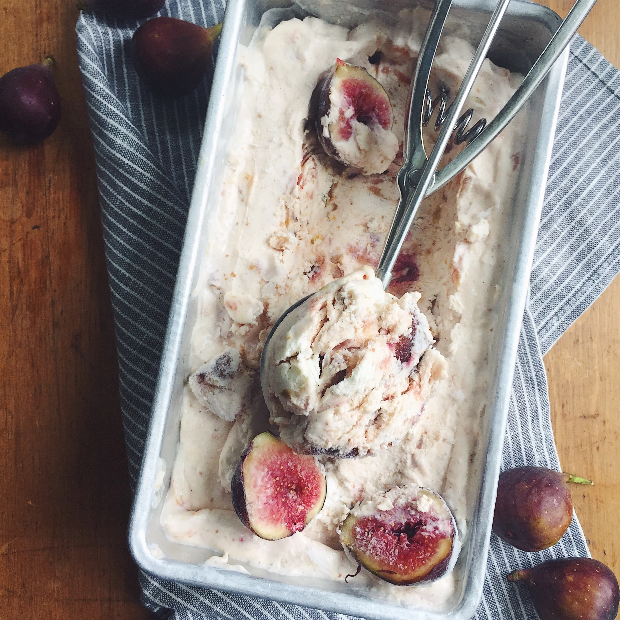 No-Churn Fig and Amaretto Ice Cream