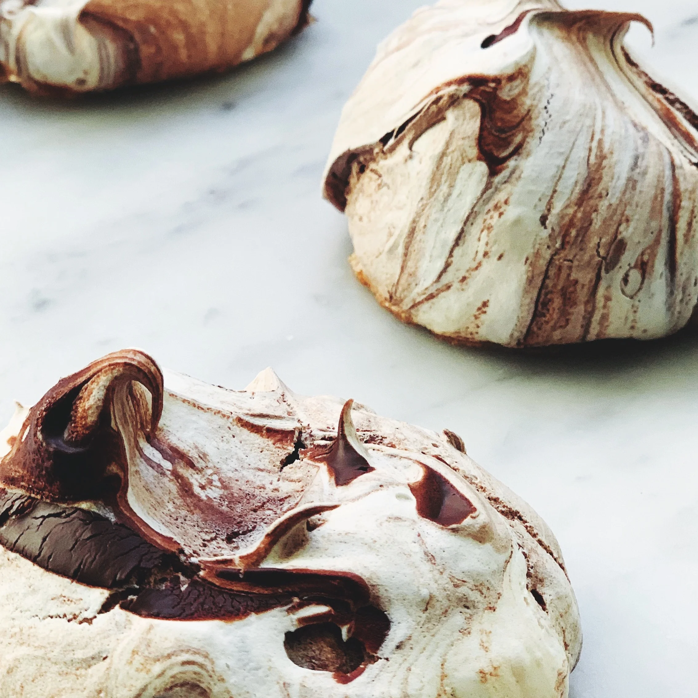 Silvia's Chocolate-Swirled Meringue Kisses