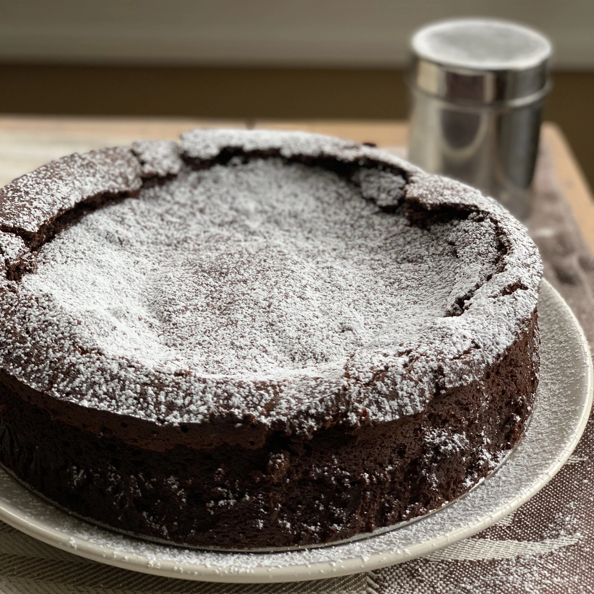 Bittersweet Mocha Grappa Torte with Walnuts