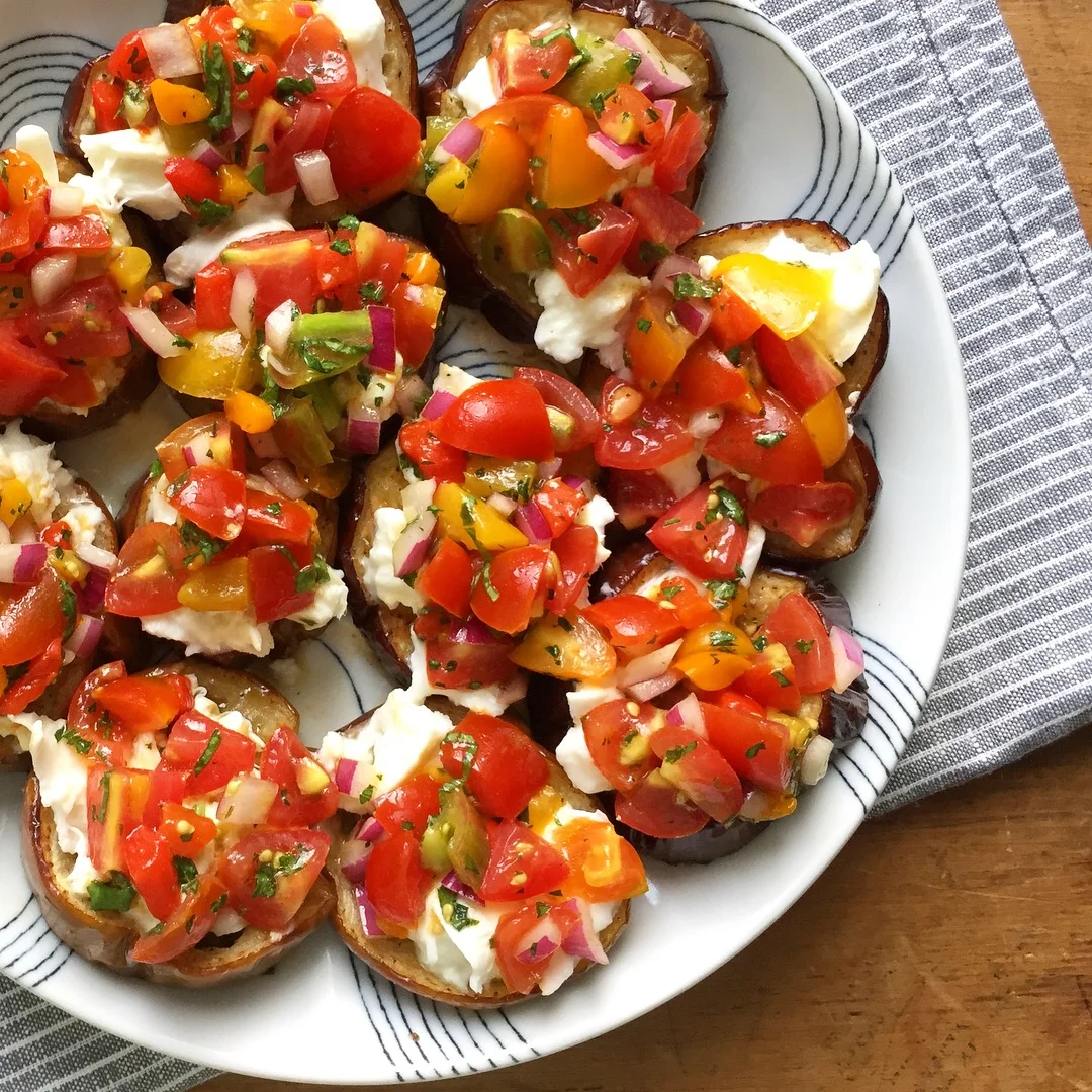 Summer Eggplant "Bruschetta" — Domenica Cooks