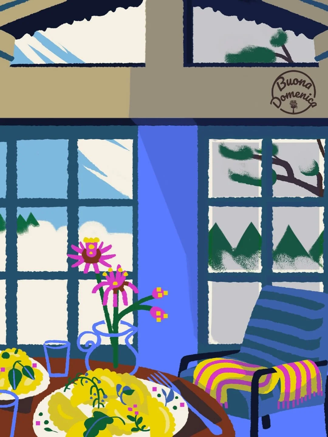 Benvenuto Febbraio ❄️✨
In this week&rsquo;s Buona Domenica, an alpine escape, via the kitchen, with a recipe for SCHLUTZKRAPFEN ~ rye flour mezzalune filled with spinach, herbs, and alpine cheeses. An adaptation of a recipe in @ericksonmeredith&rsquo