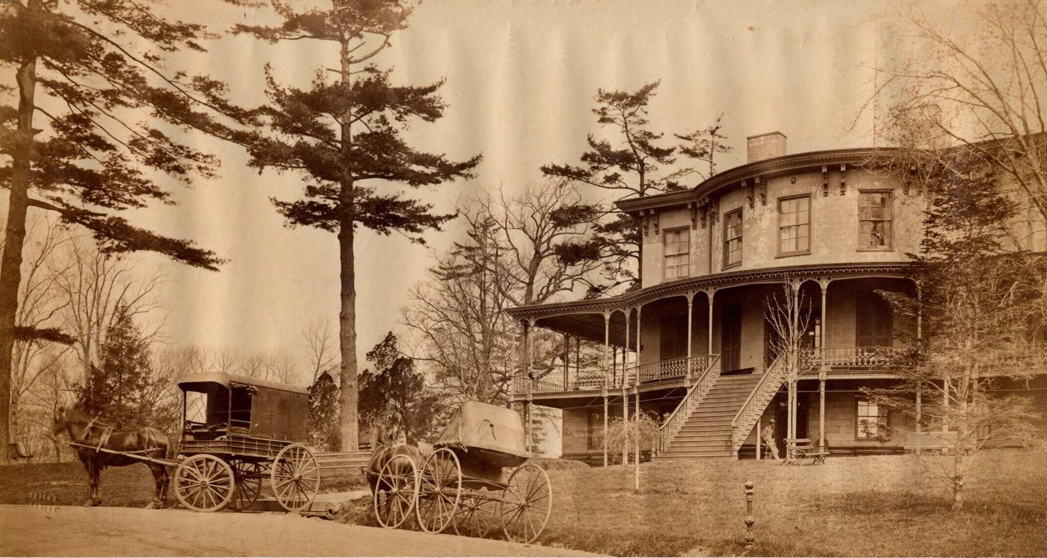  A quick carriage ride away from Philadelphia, visitors flocked to the mineral water springs and formal gardens of Lemon Hill. Photo courtesy Philadelphia Parks &amp; Recreation 