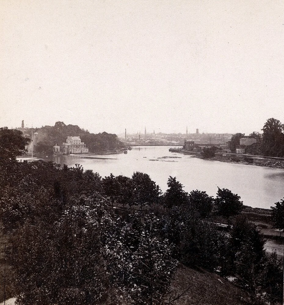 View from Lemon Hill circa 1880. Photo courtesy Philadelphia Parks and Recreation