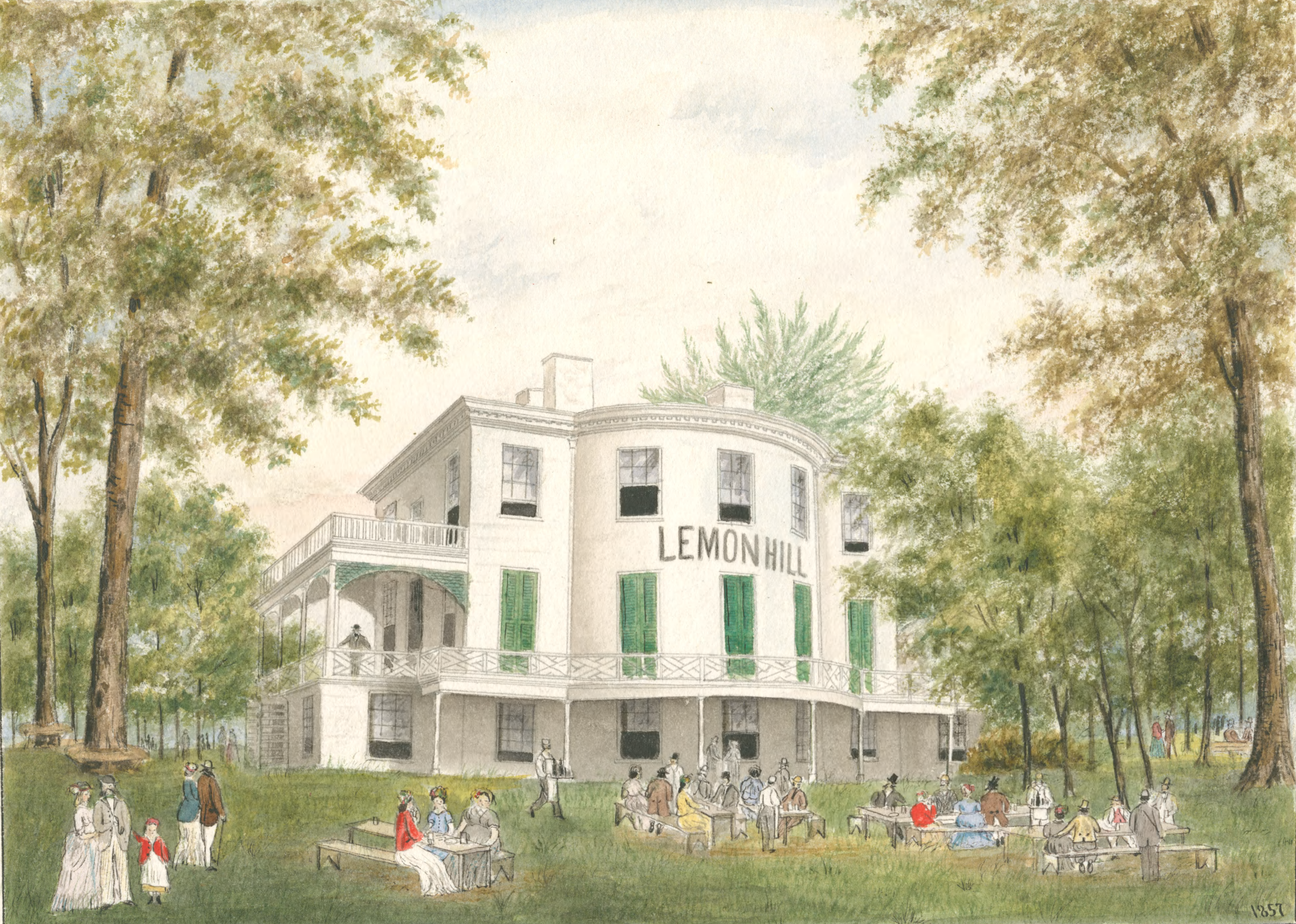  Lemon Hill as a beer garden circa 1850. Photo courtesy Library Company of Philadelphia 