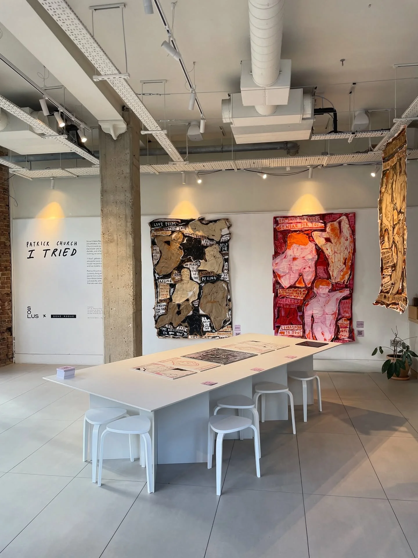 Extended dates! &lsquo;I TRIED&rsquo; by @patrickchurchny is still open to the public Mon-Fri at Solus Clerkenwell

Explore original tapestries, hand-painted tiles, accessories and mini series downstairs in this gorgeous showroom of texture and mater