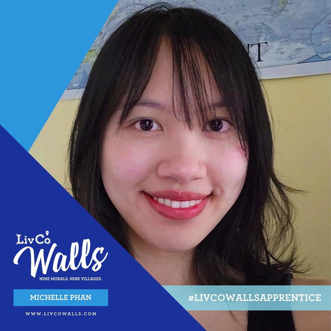 Meet the Apprentices of #LivCoWalls 

👋 Michelle Phan
📌 Rochester, New York
🎨 Painting in the Village of Avon with Ivan Roque and Village of Lima with Abigail Penfold

Michelle is currently a third year Medical Illustration student at RIT who enjo