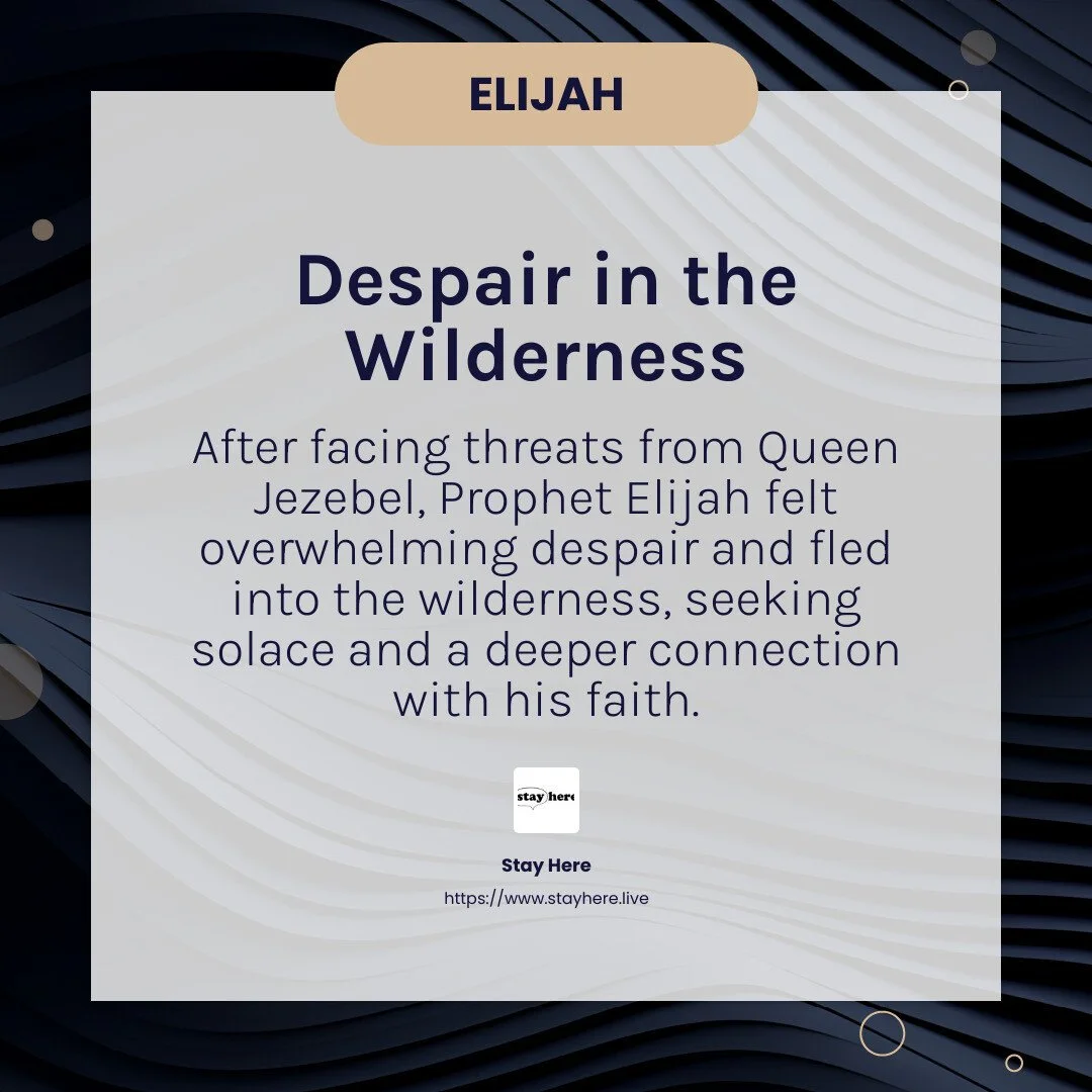 Quote about Elijah's despair - bible and mental disorders infographic simple-info-card-dark