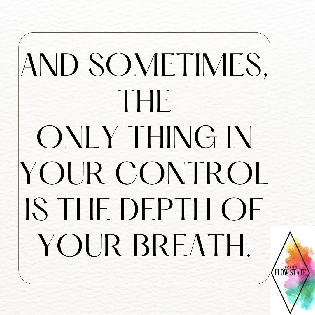And sometimes the deeper your breath, the more in control you will feel. 

Breath is regulation and regulation is you in control. 

If all you can do is breathe, do that.  Your nervous system will thank you.