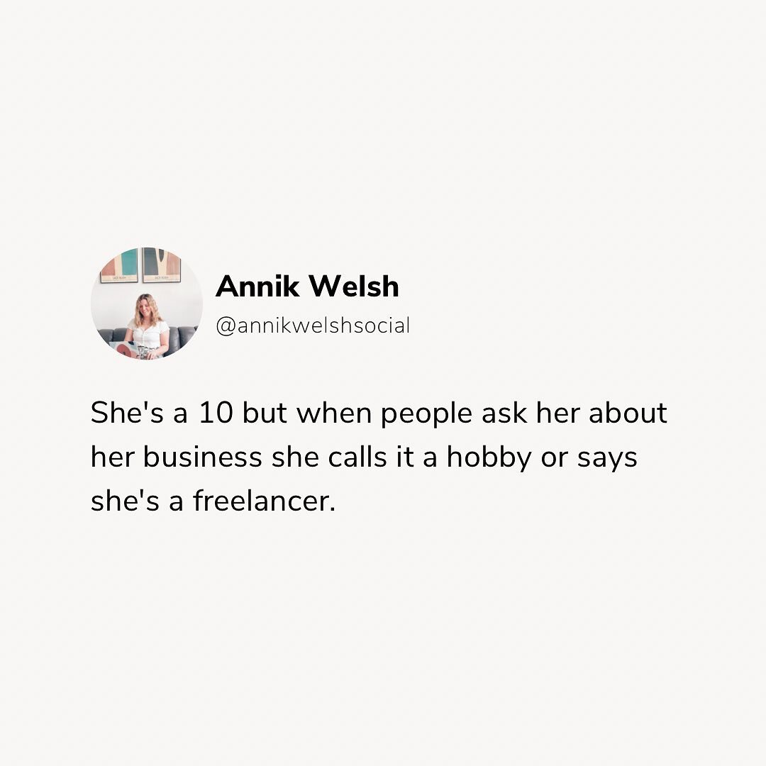 What can I say but&hellip; GUILTY 😅

Own it and play big. 

Tell people about your business. Make them curious about what you do.

Set those boundaries and put yourself first so you can pour into your clients.

Be intentional about what you say yes 