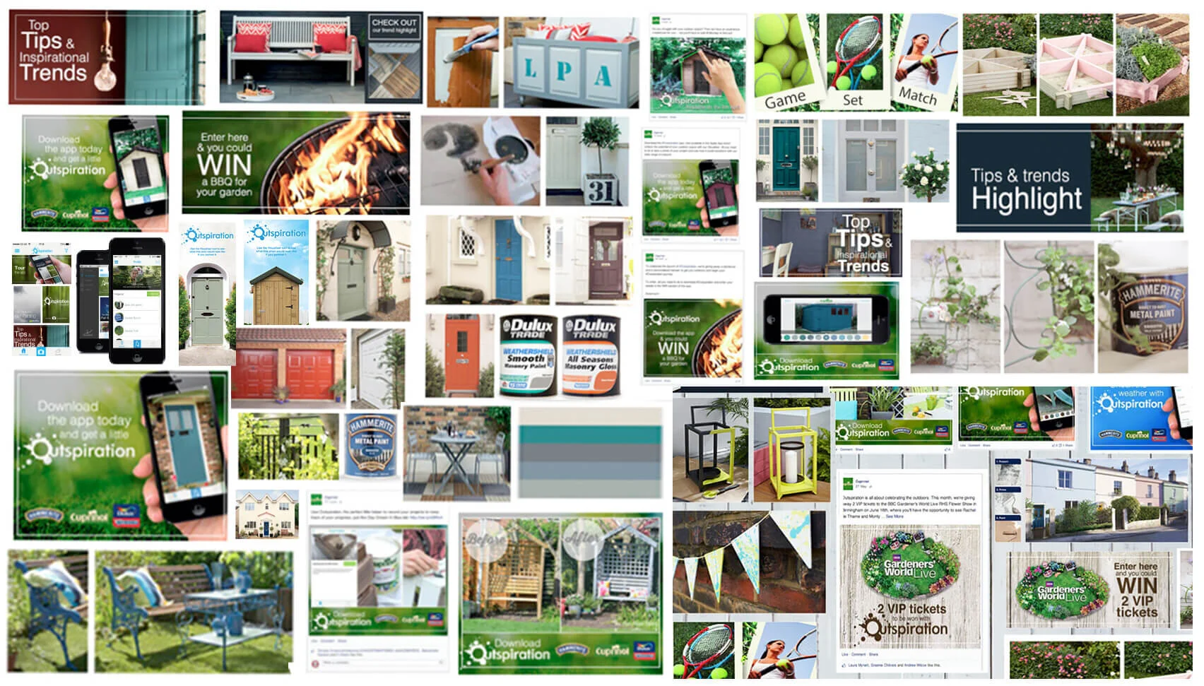   Selection of social media posts  