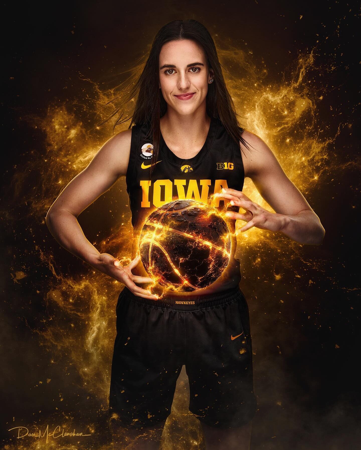 It&rsquo;s game day! I&rsquo;ve had the sincere pleasure of photographing @caitlinclark22 twice for @hyvee so I channeled my excitement for this tournament into making this hype composite from a frame captured at our last shoot. Fun facts: I have the