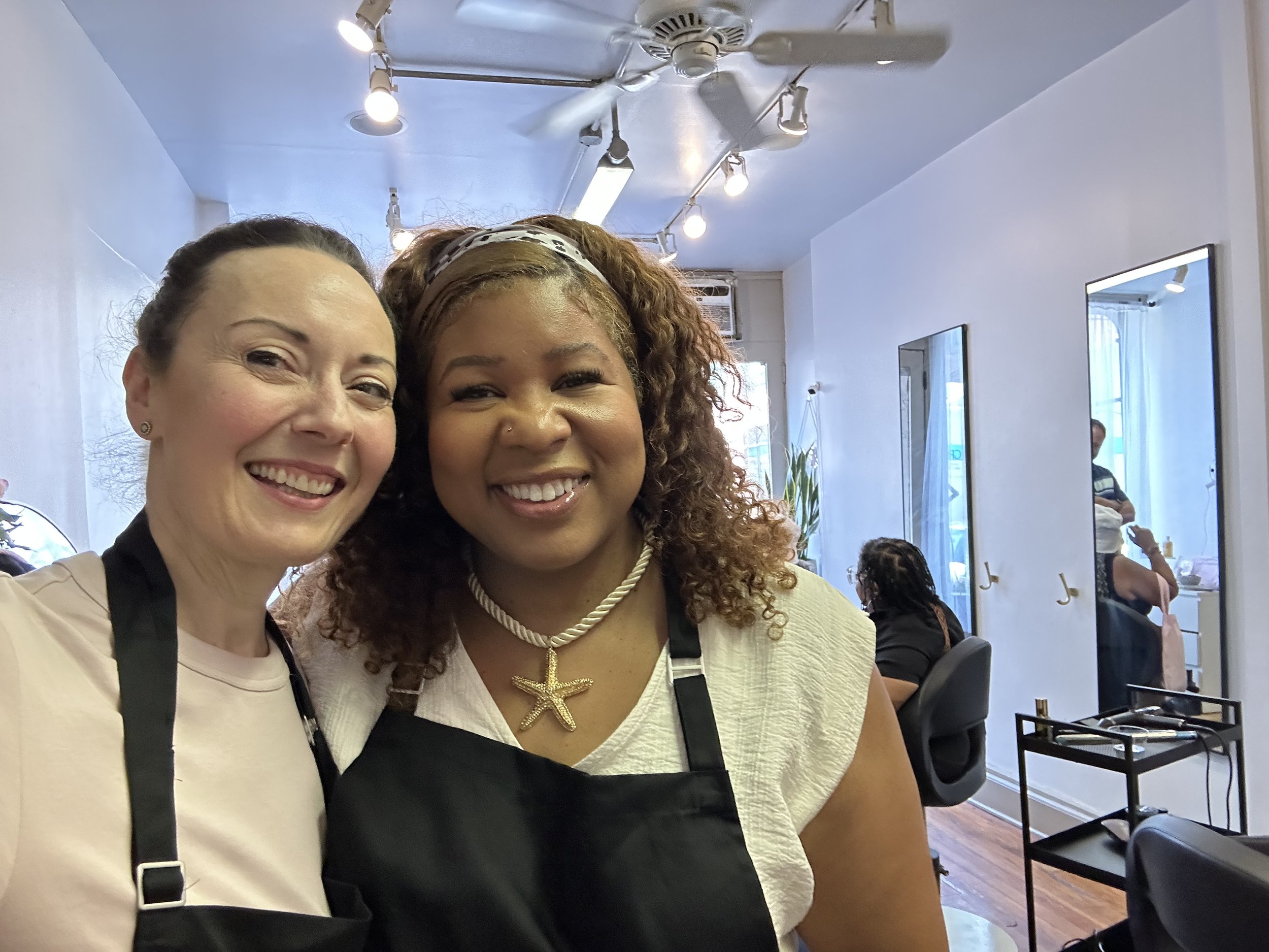 With influencer / hair dresser Michelle-Nichole of BounceDolls in Philadelphia