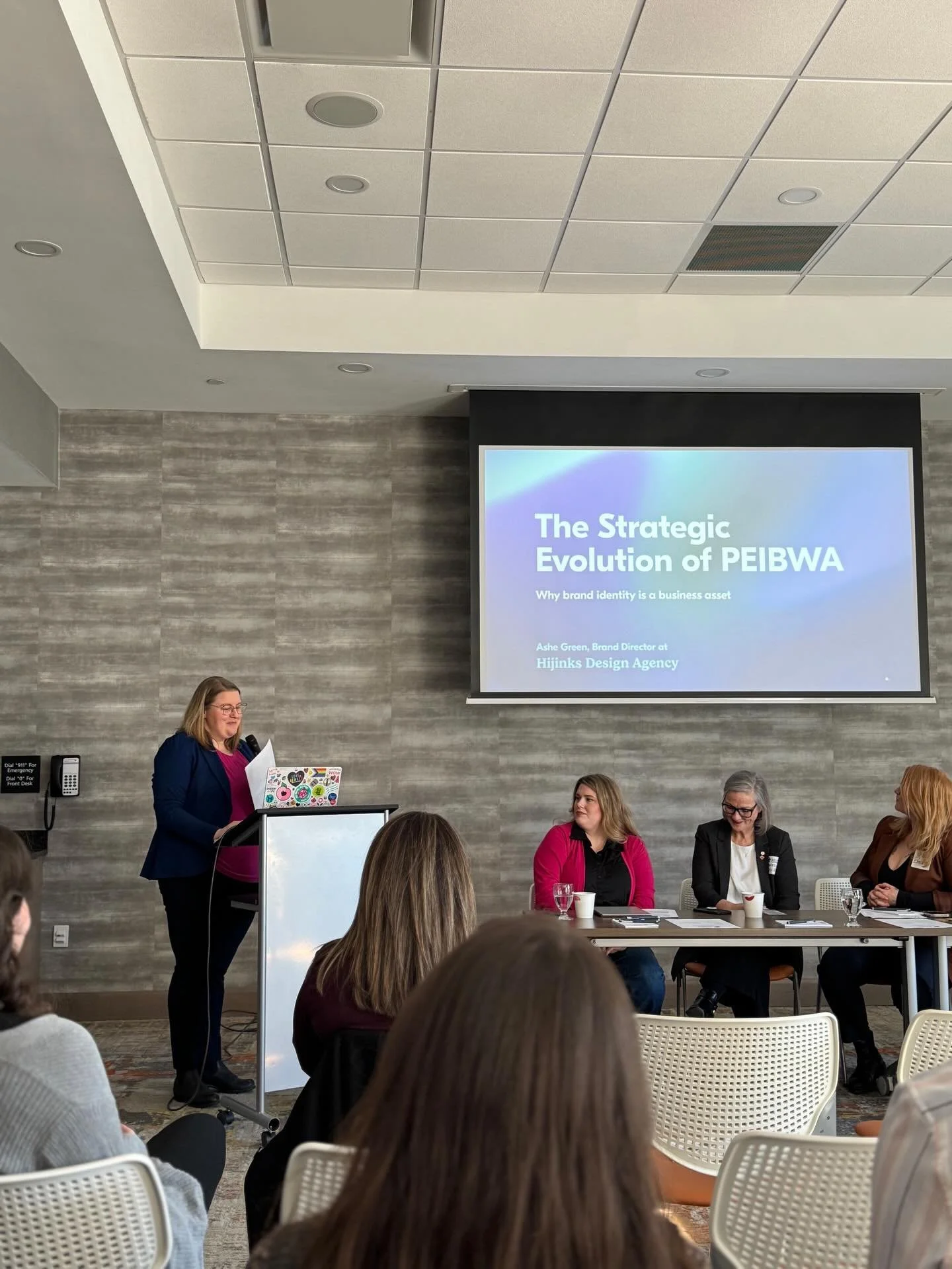 Today I was honoured to present the new PEI Business Women&rsquo;s Association logo at their AGM. I&rsquo;ve been in business for 15 years and one of the first business events I ever attended was a PEIBWA lunch and learn with my sister in Summerside 