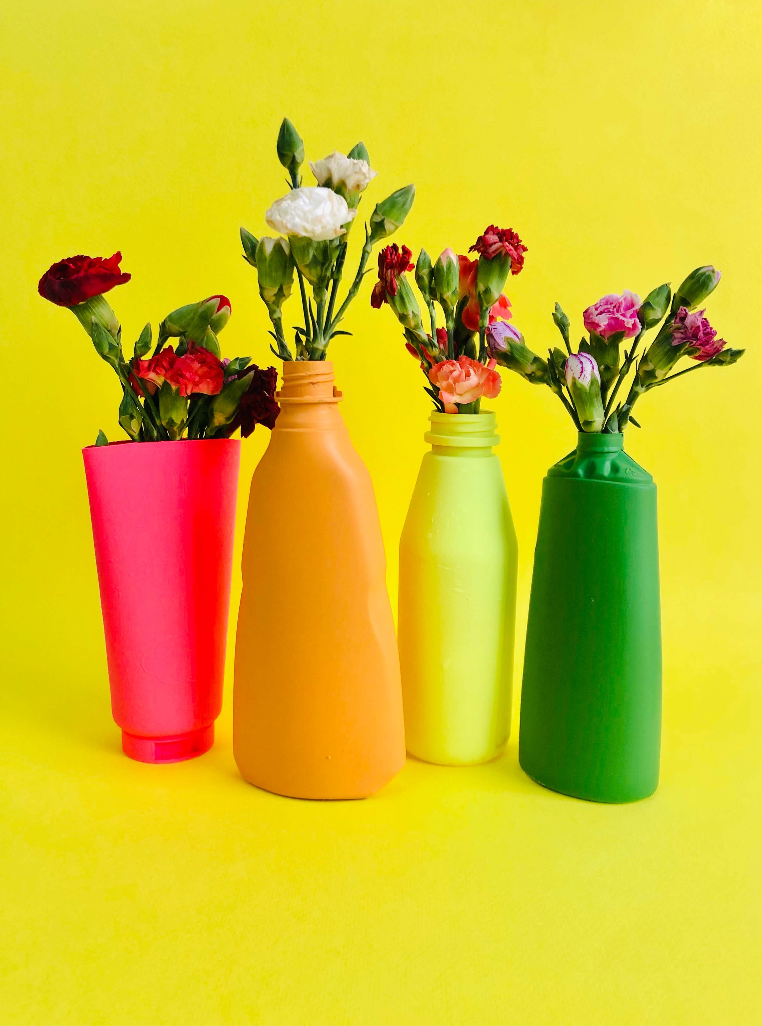 Diy Ideas: Transform Plastic Bottle Into Colorful Flower Vases — Caactus  Care