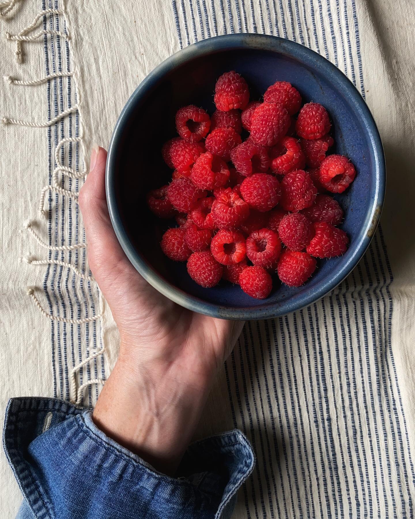 First raspberries of the season&hellip;and coordinating colors for the holiday ❤️