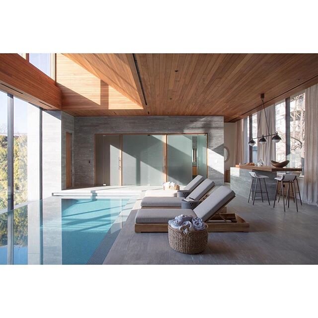 #Repost @sandraweingort
・・・
This indoor pool is part of an ambitious project I am very proud of. The serene and uncluttered atmosphere is something I strive to achieve in the spaces I design. This area was inspired by Peter Zumthor&rsquo;s &ldquo;The