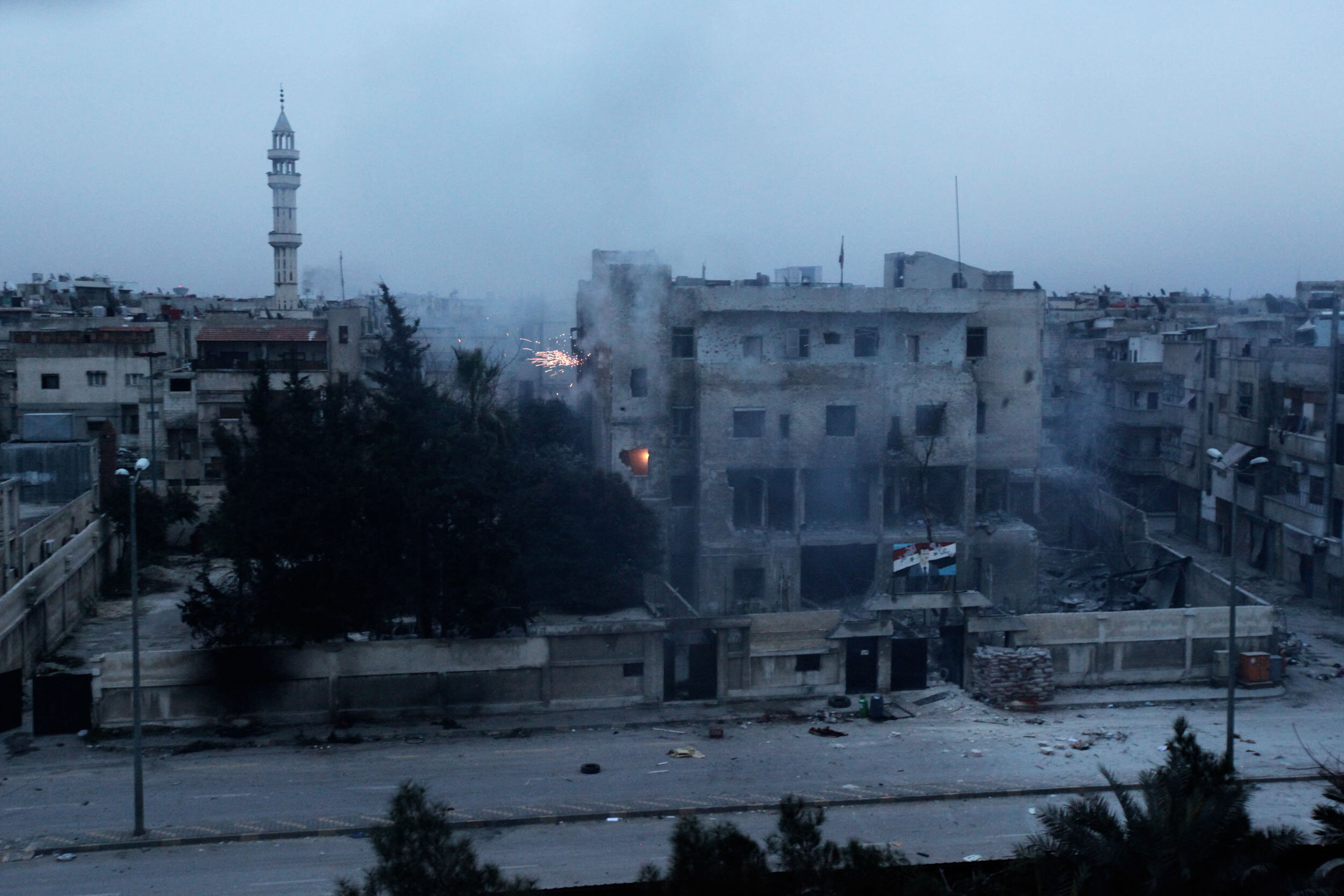  Free Syrian Army attack of the Intelligence services’ building of Bayada, Homs, Feb 06/2012.  