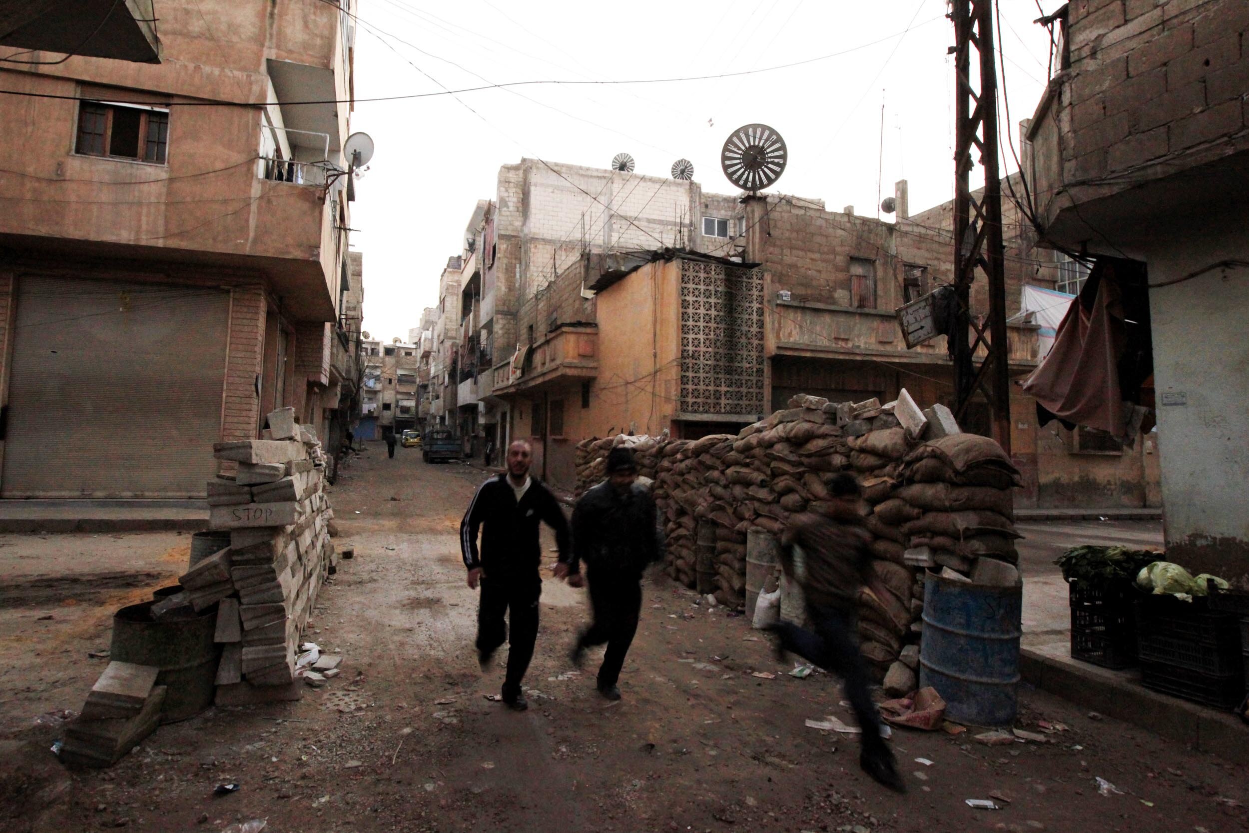  Neighbourhoods are now divided along sectarian lines, Bayada, Homs, Feb 05/2012. 