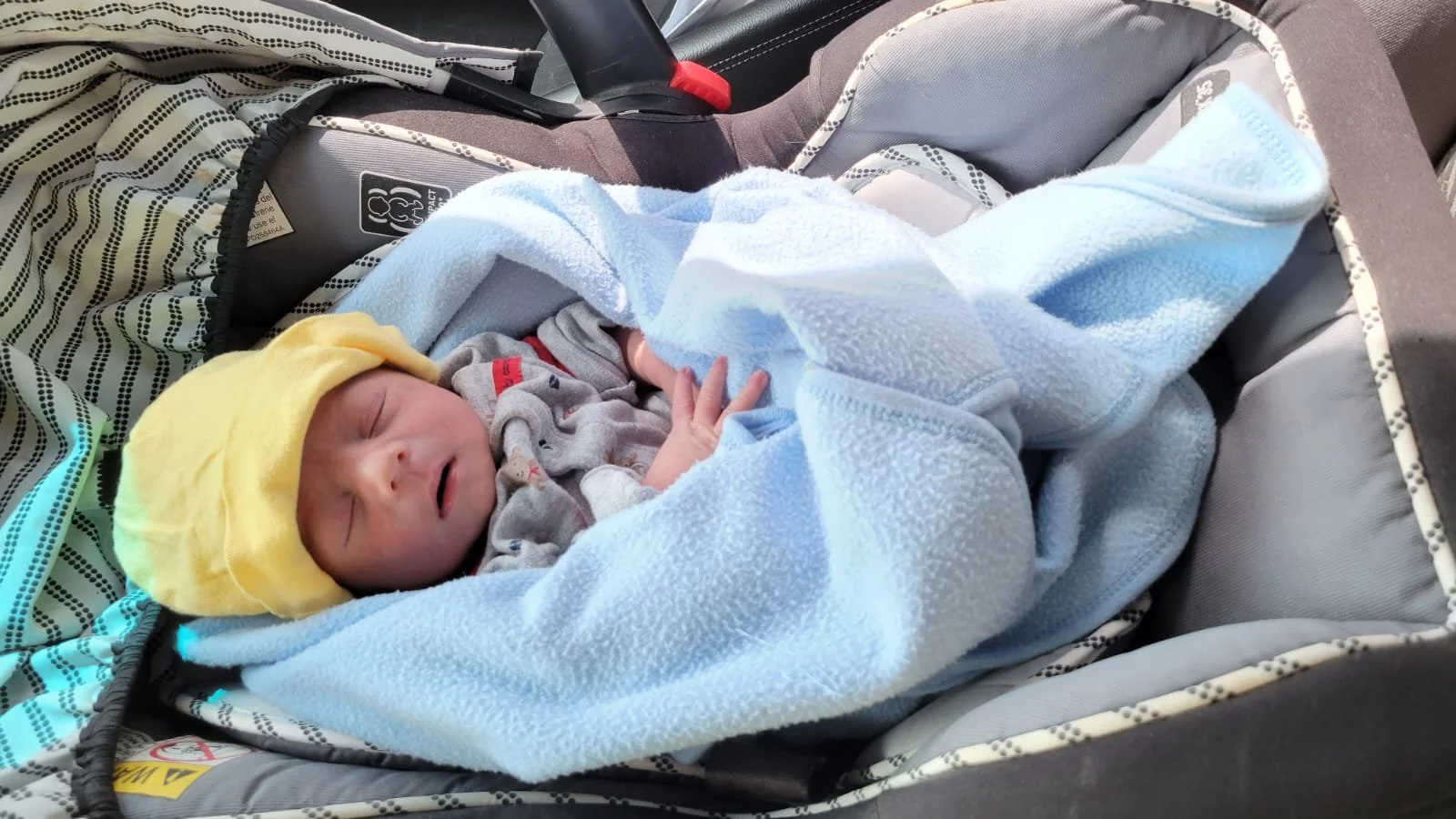 Infant in carseat