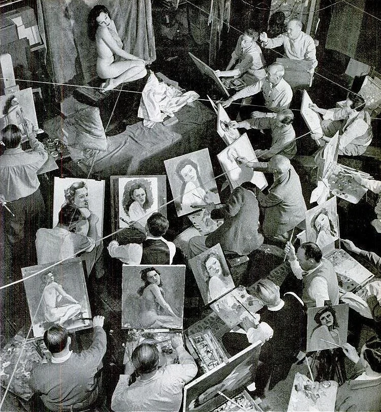 danismm:

Businessmen’s Art Class, 1944
