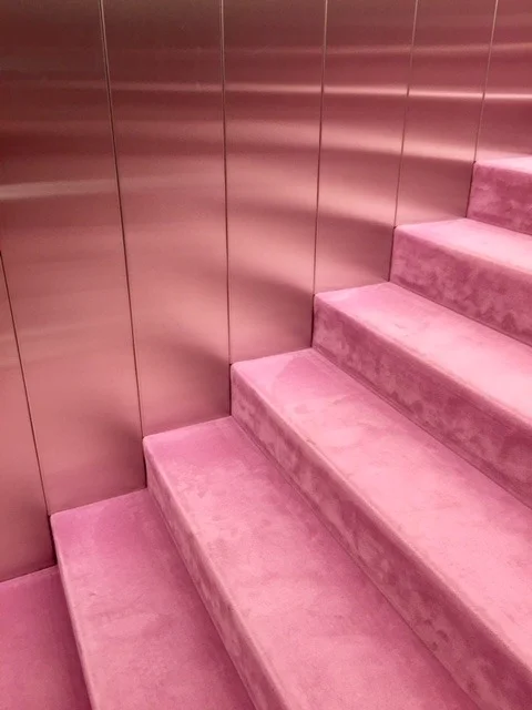 palmvaults:

Velvety pink stairs in the Normann Copenhagen showroom.