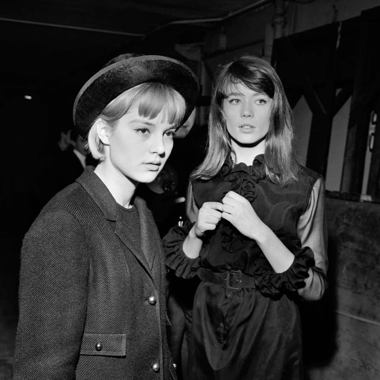 the60sbazaar:Francoise Hardy and Sylvie Vartan