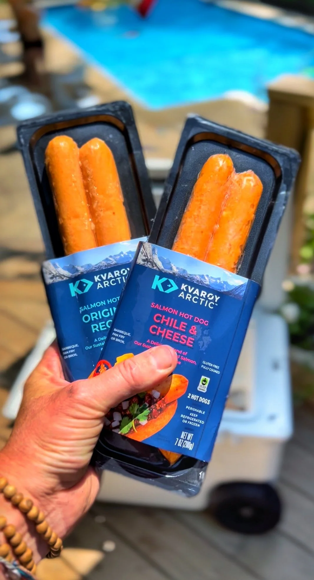 Spiral Cut Salmon Hot Dogs — Kvaroy Arctic