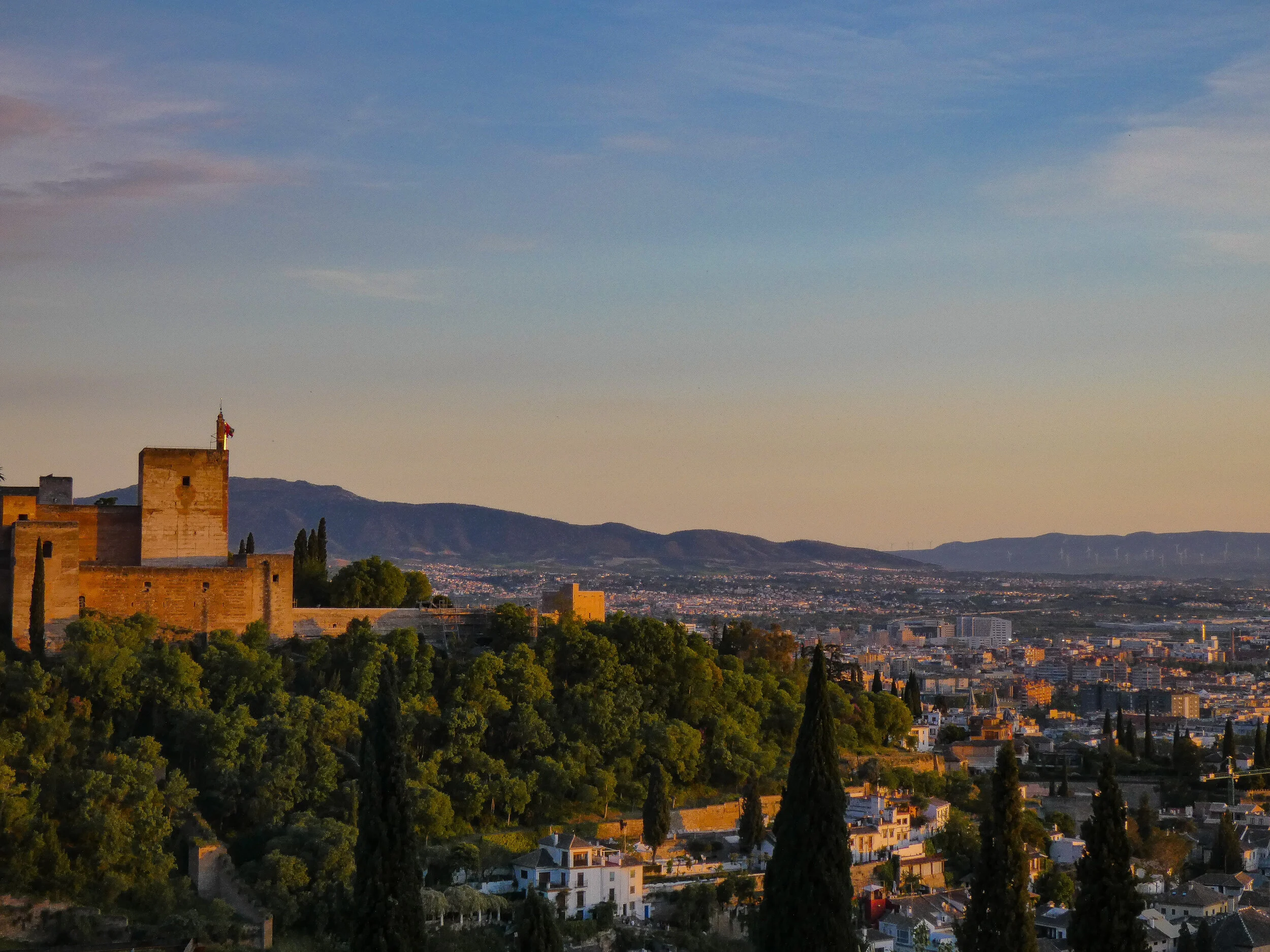 Bird's-eye view of Alhambra, Granada, Spain, revealing the city's hidden gems and tranquil atmosphere.