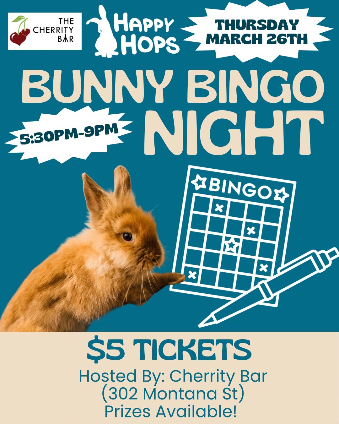 Bunny Bingo Night with Happy Hops at Cherrity Bar