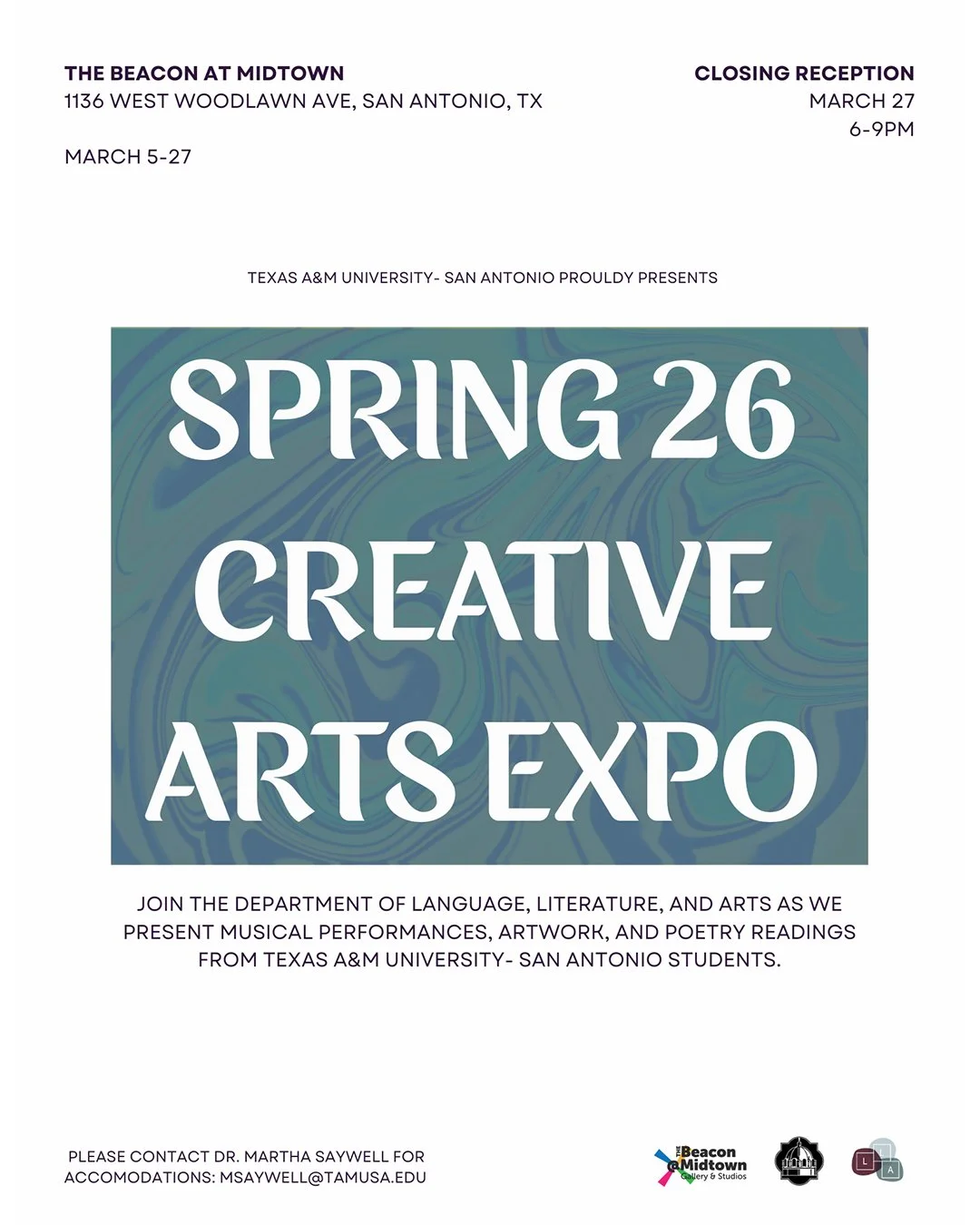 Texas A&amp;M University Spring 26 Creative Arts Expo-Closing Reception