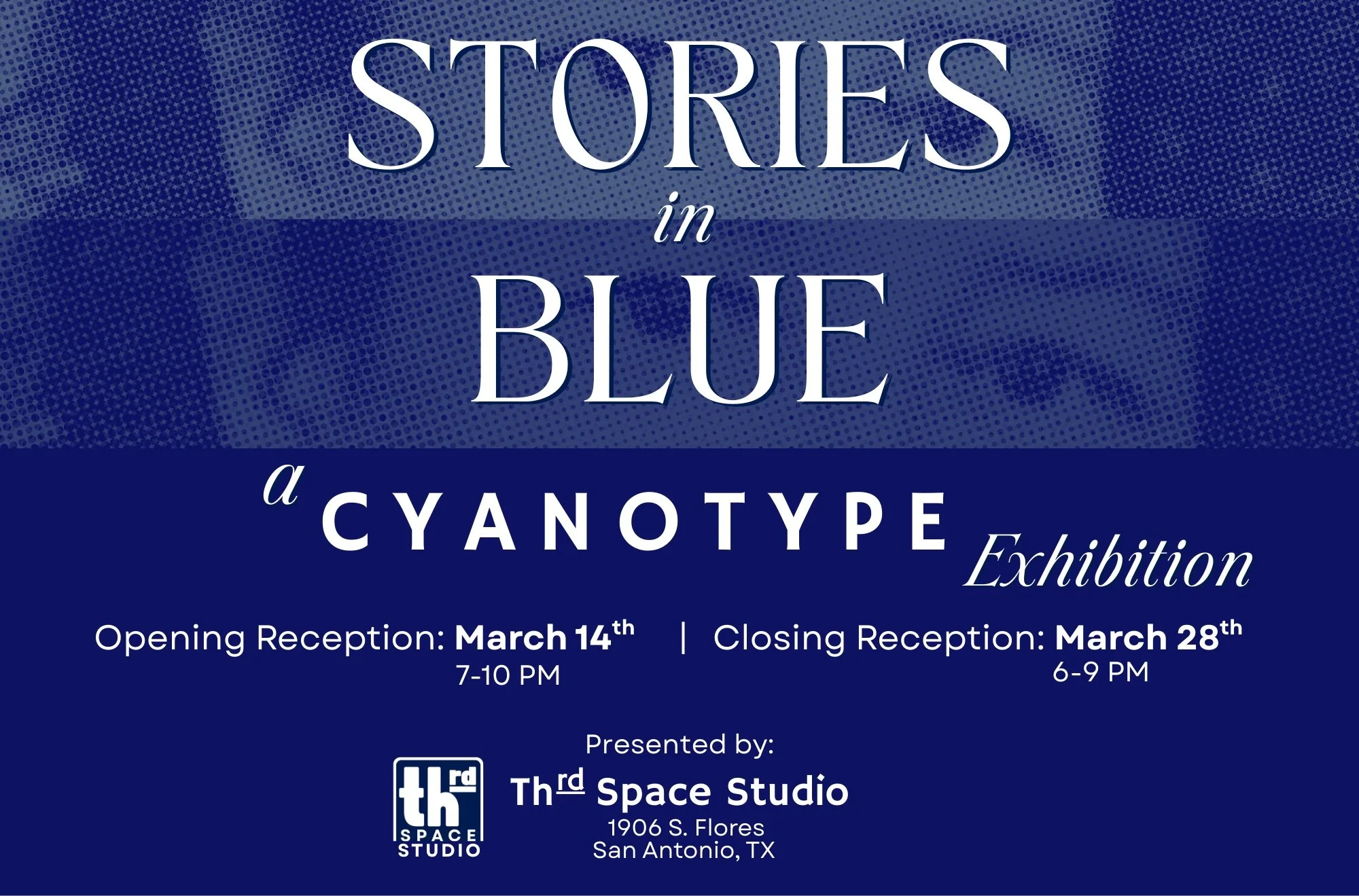 "Stories in Blue" at Thrd Space Studio closing reception