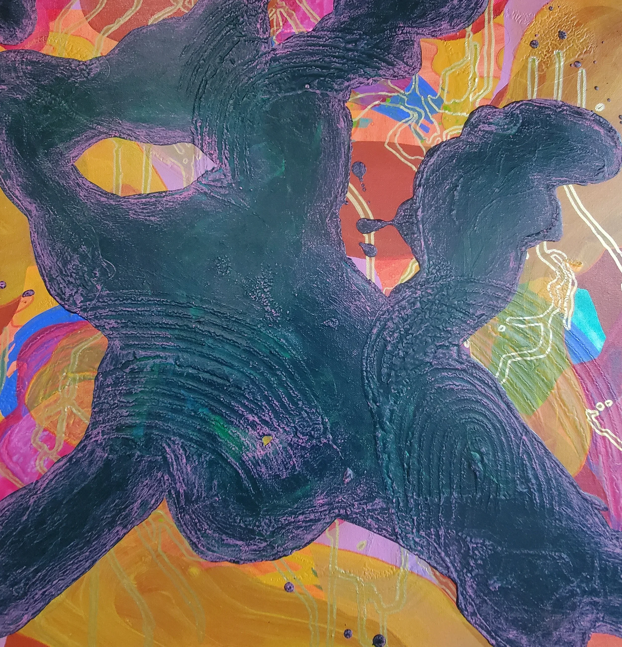 Caroline Gonzales
"My Ideas Are More Like Lava Lamps" #5
Acrylic on Canvas
24in x 24in
$1,000