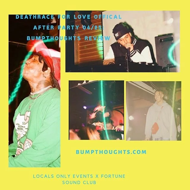 The Deathrace for Love after party went OFF on April 25th @fortunesound 
Full event review at bumpthoughts.com