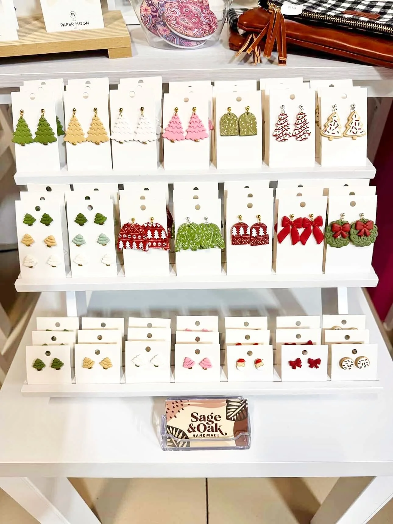 I am so thrilled to share that in addition to our waterproof stickers, we now have a selection of our handmade polymer clay earrings at @reimagine937 🥳
 
We are currently offering our entire holiday collection including our super popular Holiday Tre