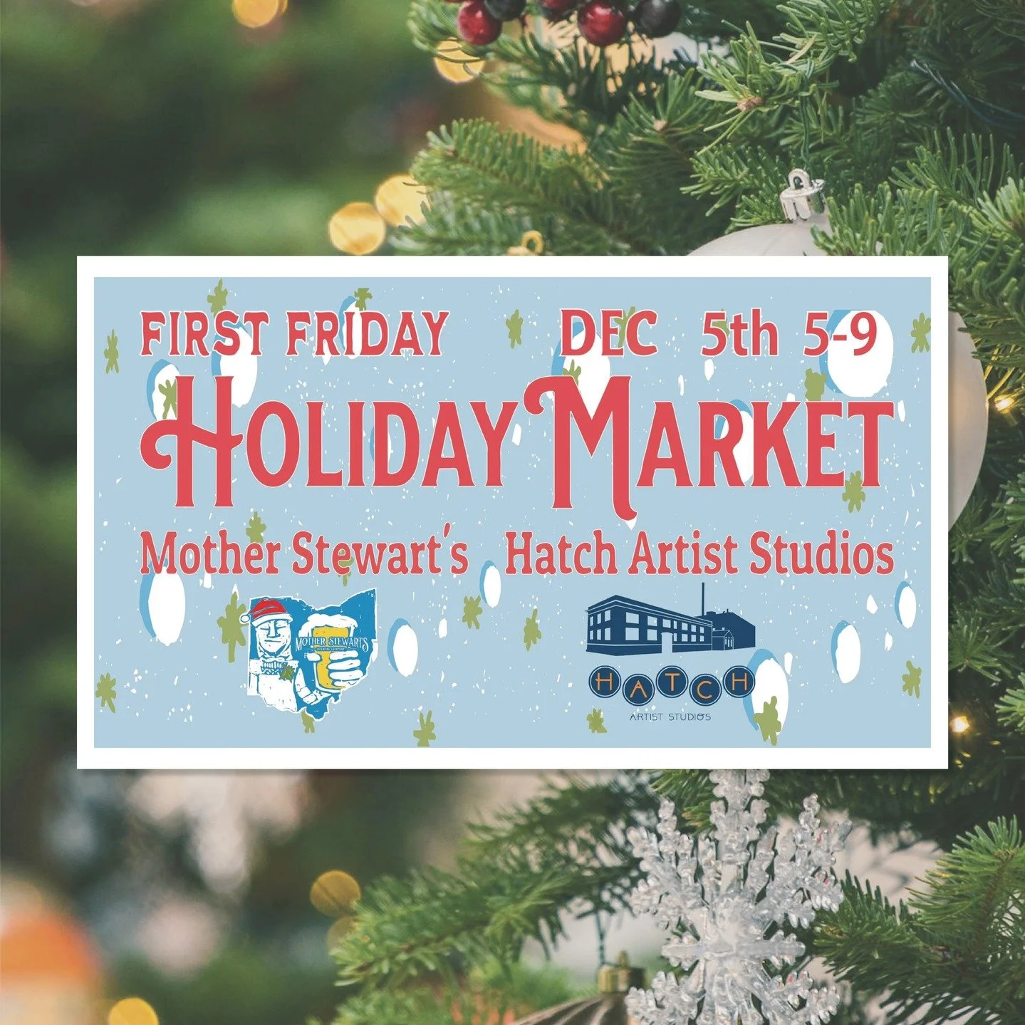 It's been a while since we've done a market but we're happy to say our final market scheduled for the year is the First Friday Holiday Market at @motherstewarts and @hatch_artist_studios 🎉

We're going to have our entire Holiday earring collection a