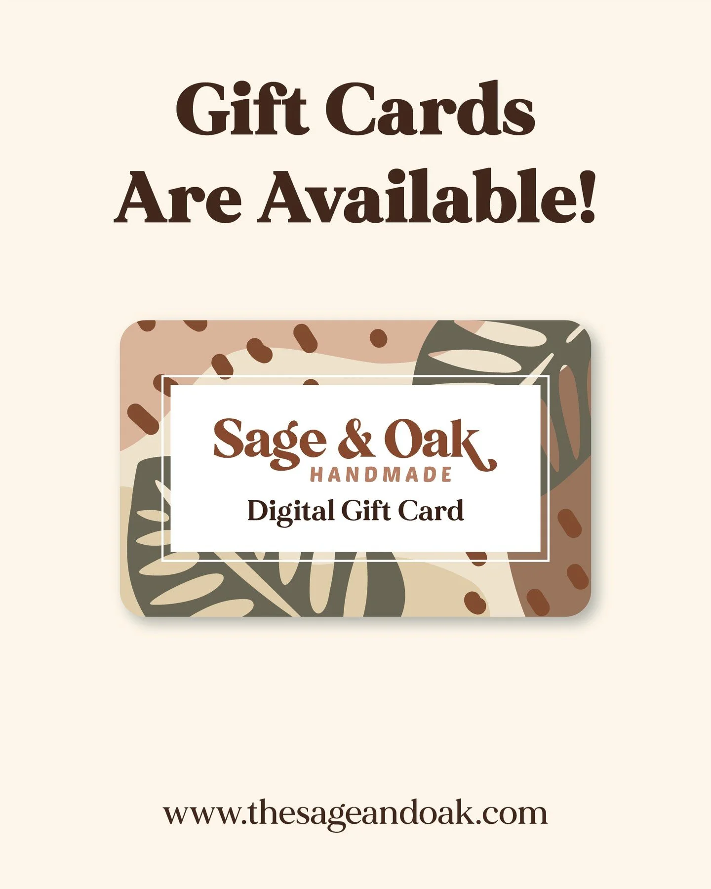 Not sure what to get your favorite people this holiday season? 🎁 A Sage &amp; Oak digital gift card is the easiest &ldquo;I thought of you&rdquo; ever!

Send one instantly, add a little note, and let them pick out something they love. 😍

Available 
