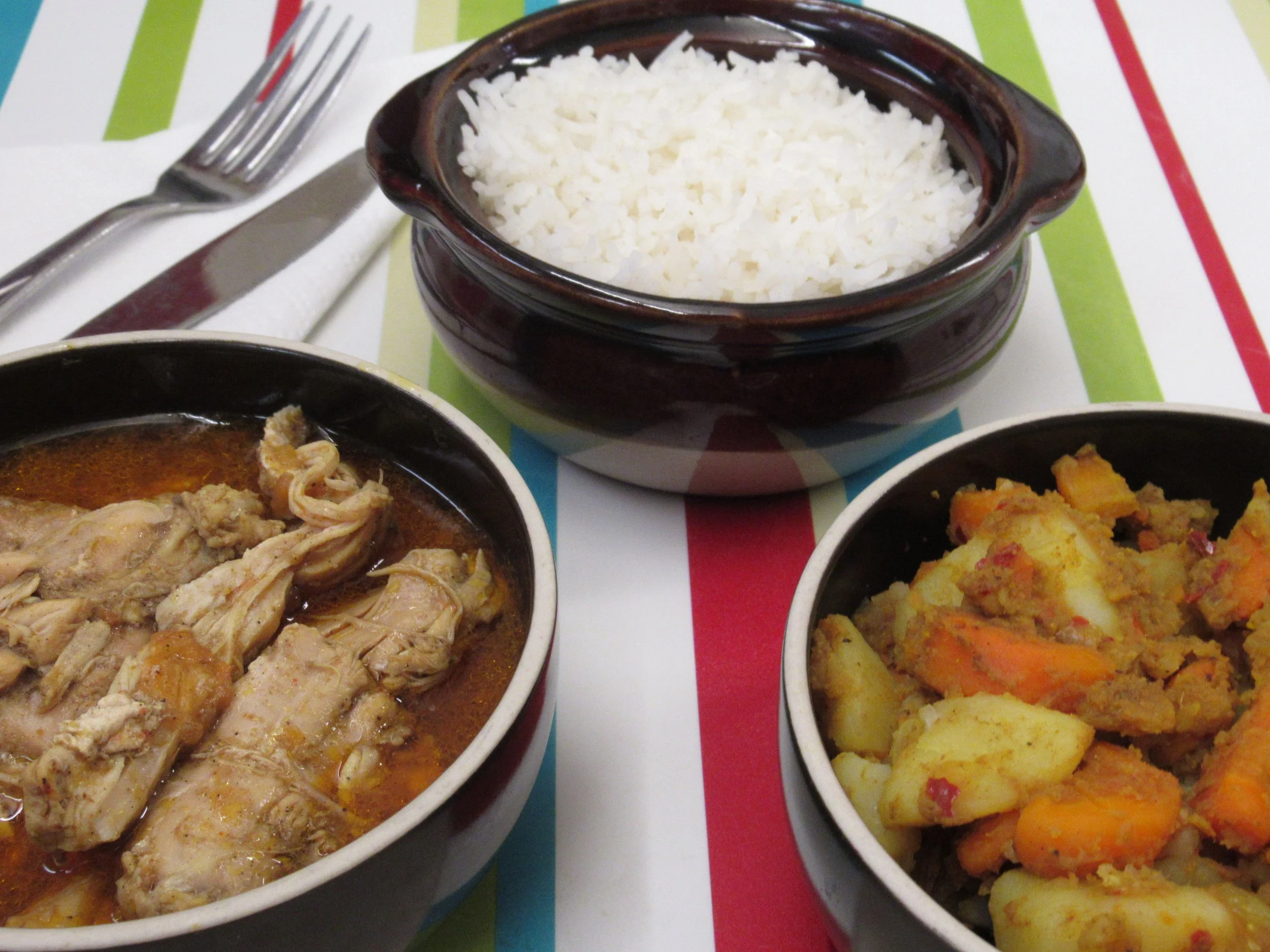 Chicken curry & Potato carrot curry.JPG