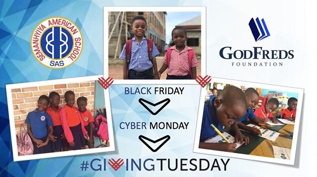 The countdown is on to #GivingTuesday! November 27th is the day to give to deserving charities across the world. Let&rsquo;s make a difference together. A brighter tomorrow begins with each one of us. www.godfredsfoundation.org #education #Ghana #lea