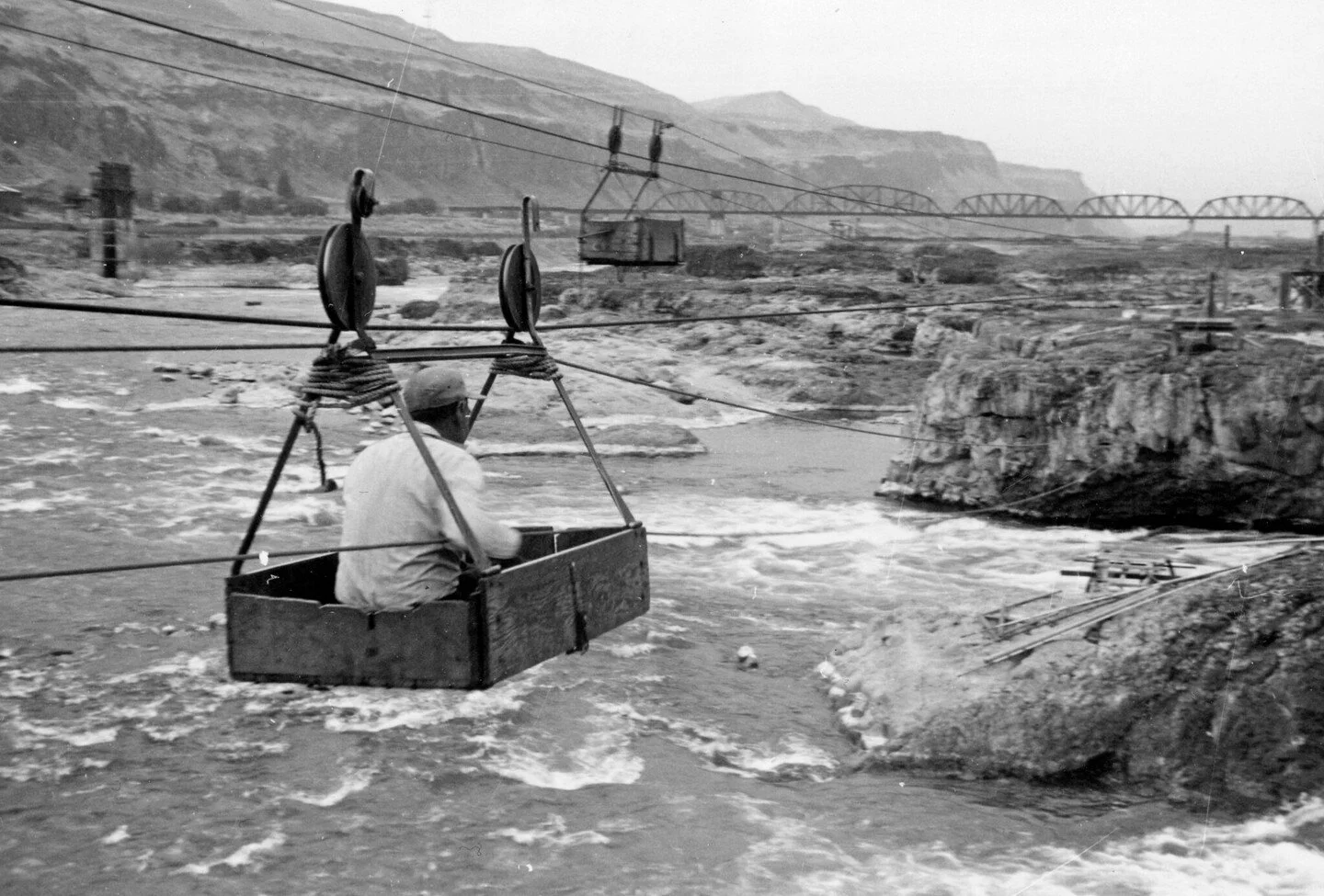 Celilo Falls was a 20-foot falls located on the Columbia River in Oregon. Notice the past tense in that sentence.⁠
⁠
That's because in 1957 a dam was constructed, causing the river levels to rise and flood the falls. ⁠
⁠
A meaningful fishing spot for