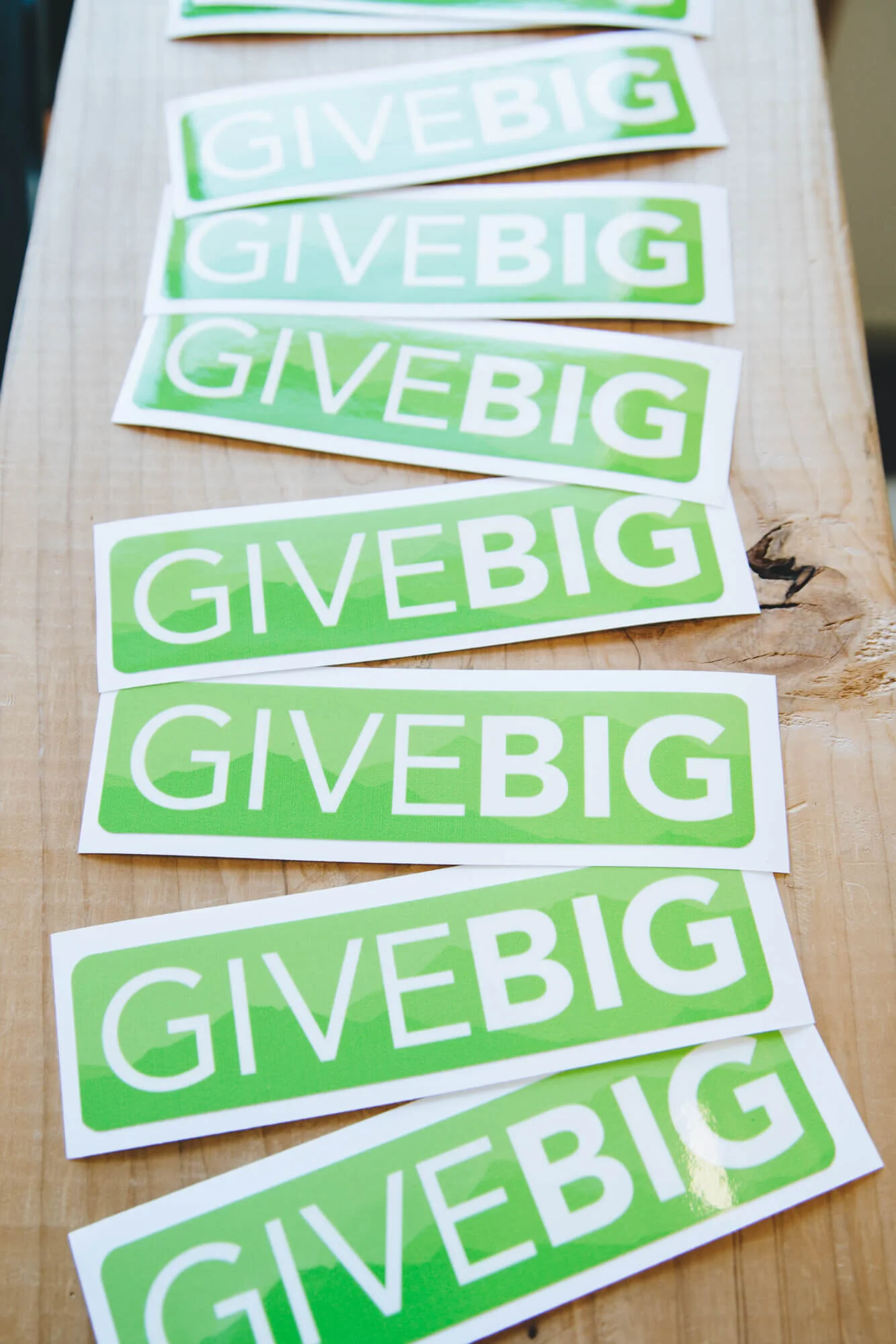 GiveBig stickers created for nonprofit donation promotion.