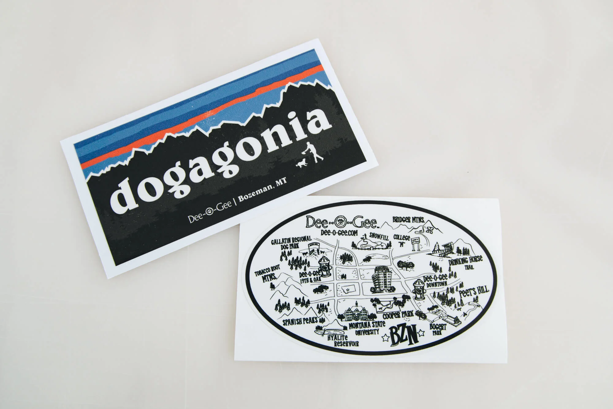 Stickers for Dee-o-gee with memorable, personality-packed branding.