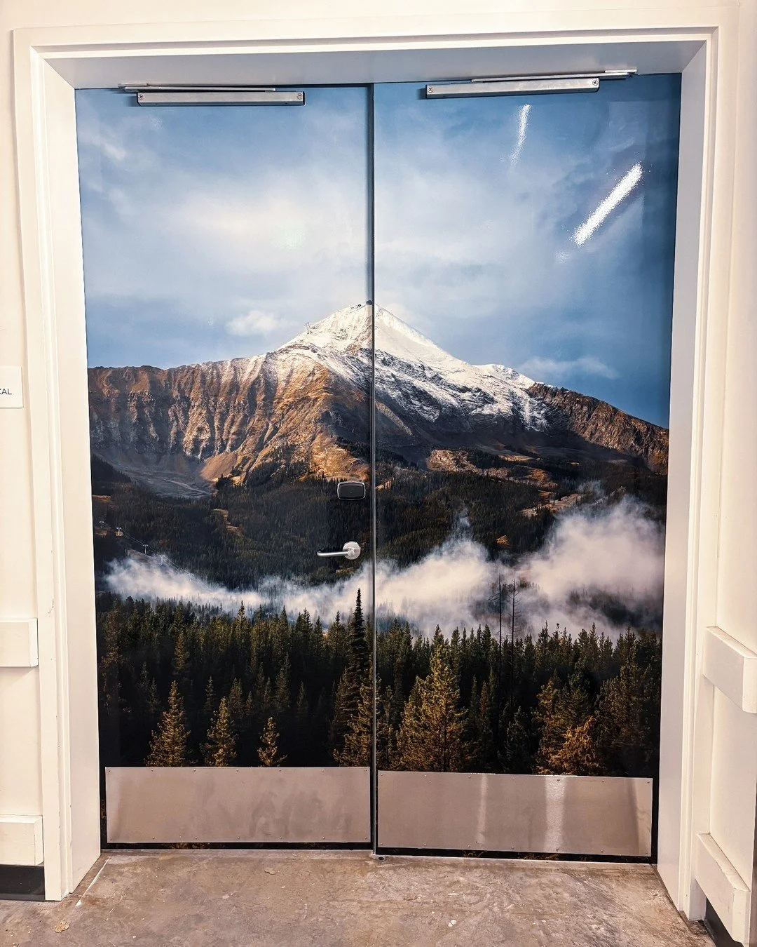 Even if you're working inside you might as well have a beautiful view! ⛰️

Elevate your work space with our vinyl wraps!
.
.
.
#workviews #workwithaview #bigsky #lonepeak #montana #photography #mountainviews #doorwrap #vinylwrap #3Mvinyl #interiorgra