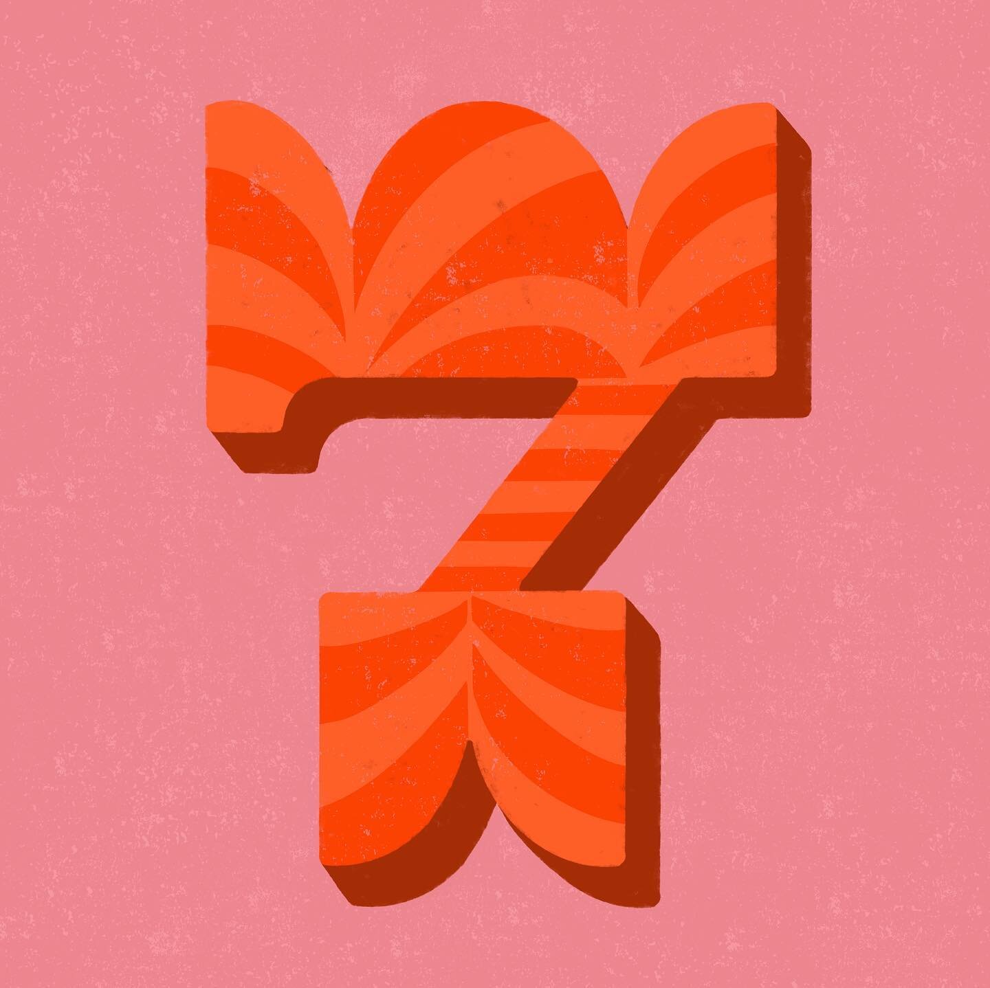 7!! based off of dude johnny by @grayhood ✨

just 3 more to go!!
#36daysoftype #36days_7