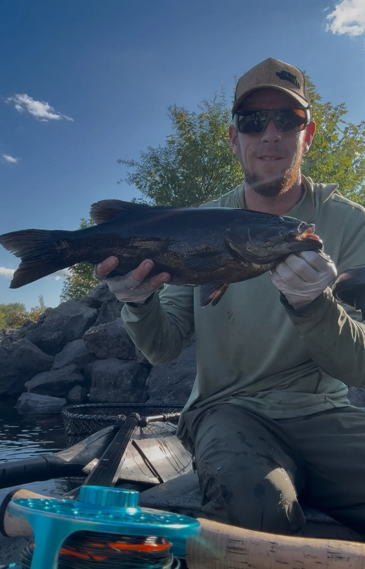 Fly fishing for smallmouth bass