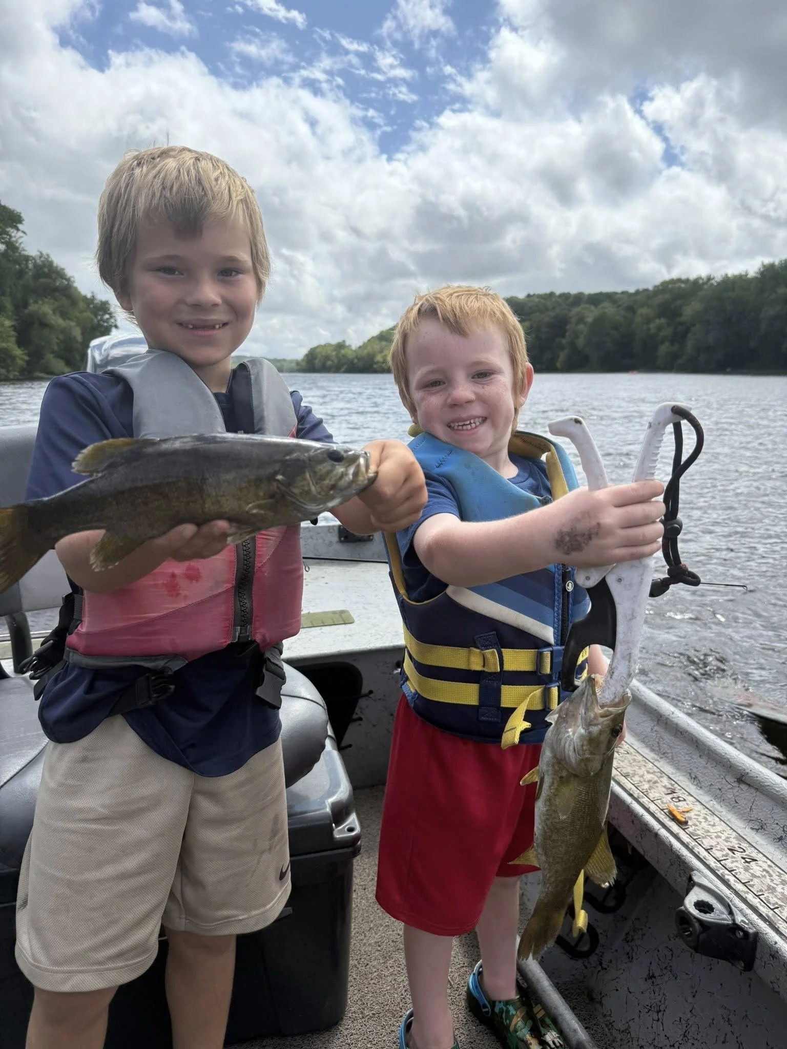 Everett, and Oliver Bichrest fishing on the Androscoggin river!