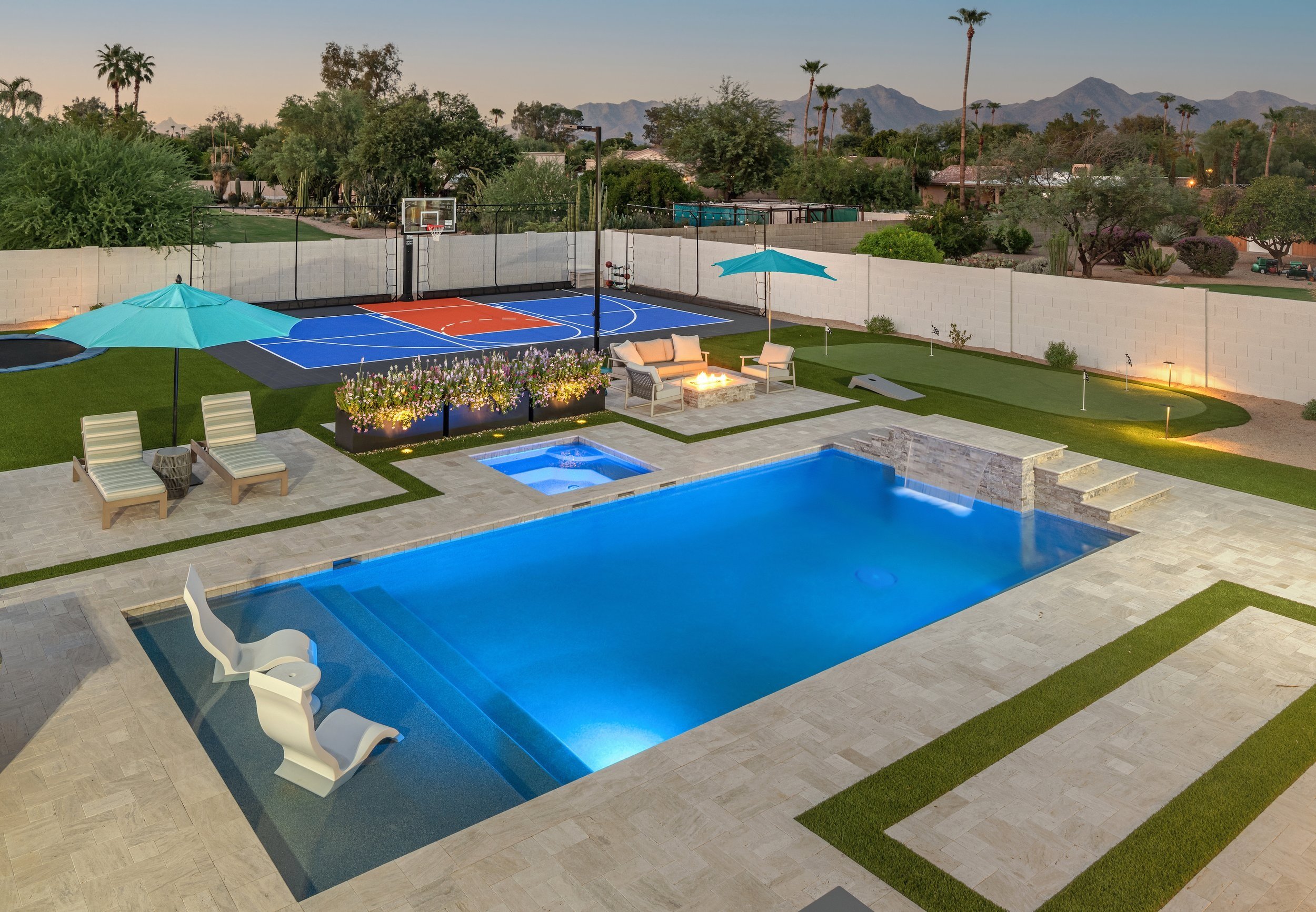 Pool Design Spotlight Scottsdale Modern Backyard — Presidential Pools Spas And Patio 