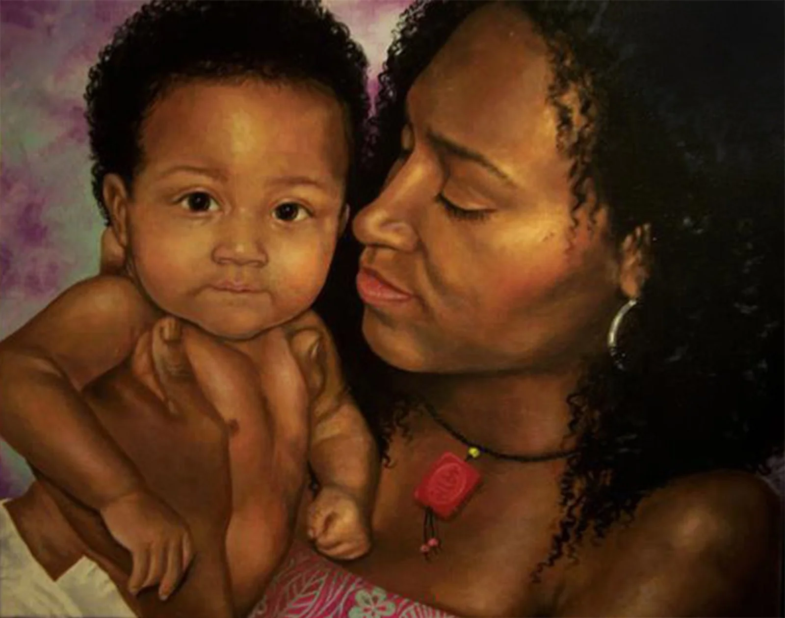 Portrait by Nicole Palapoli: mother and baby