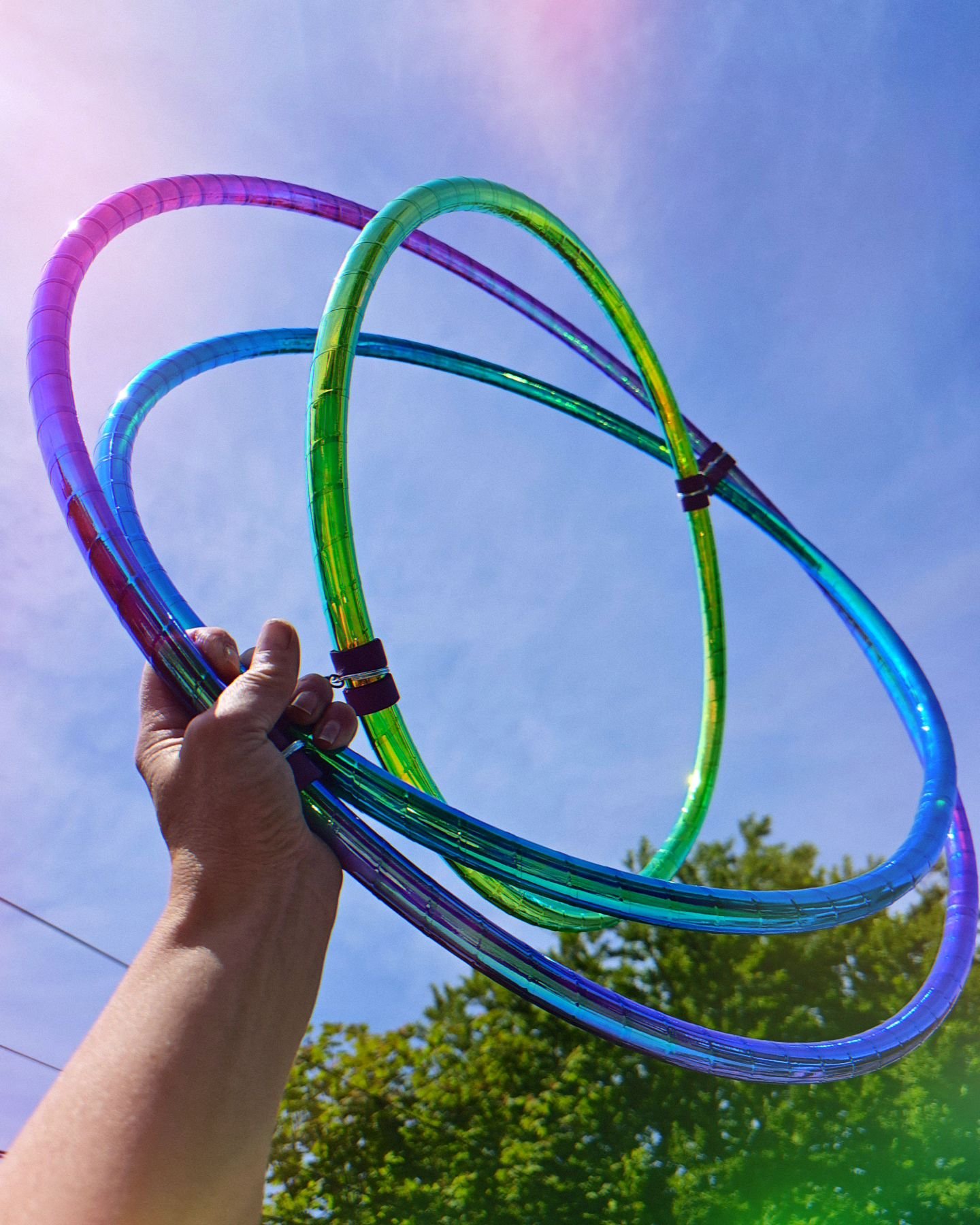 A recent gyro hoop that I got to make for a customer...this has Northern Lights vibes! 

#gyrohoop #flow props #LiviJoyHoops