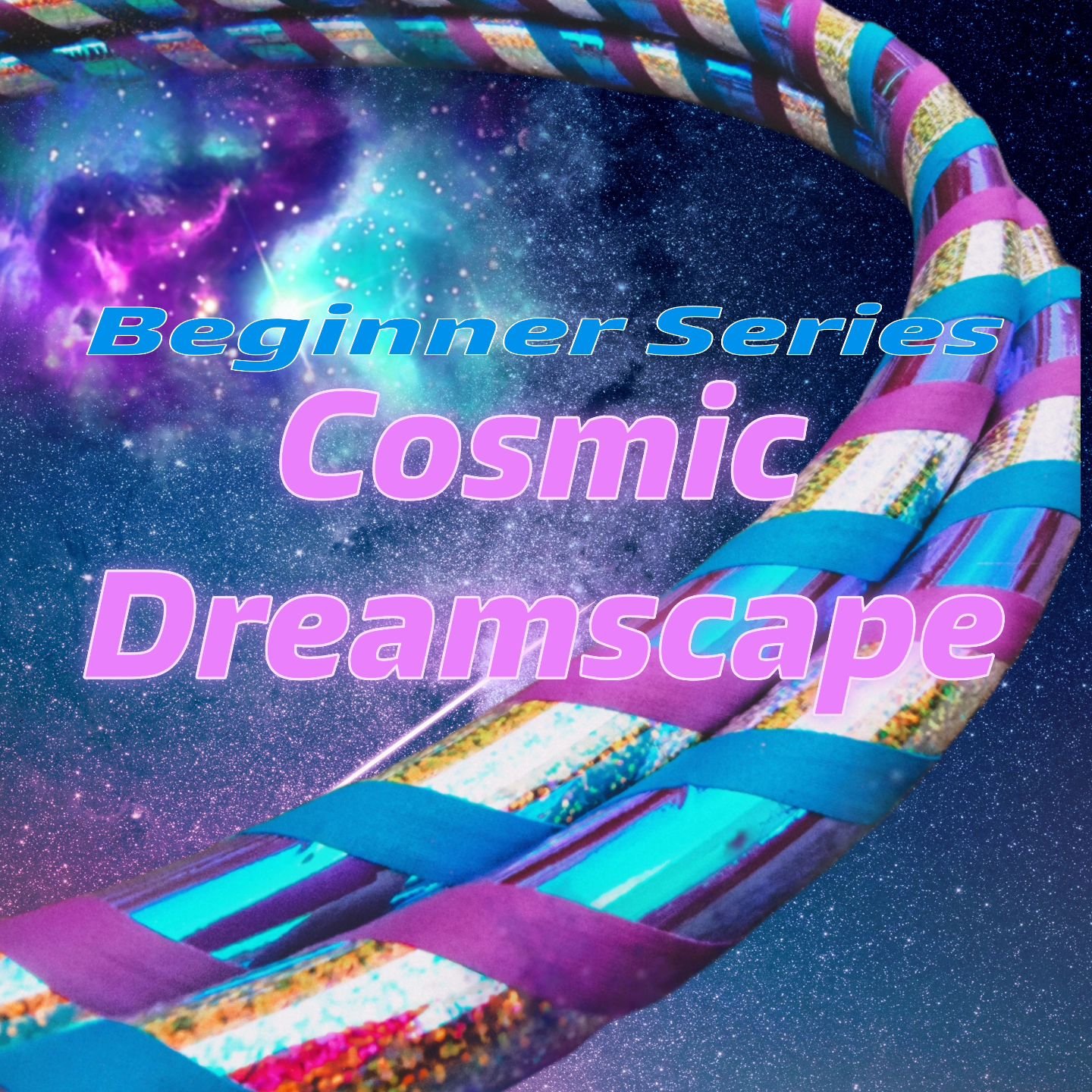 Decided to do a #hoopoftheday post for this fresh  design!  Just listed and available in Fitness weight 2 lb, Danceweight 1lb and 7/8&quot; HDPE. &quot;COSMIC DREAMSCAPE&quot; 
Have a question about beginner hoops sizing? Let me know, I'm happy to he