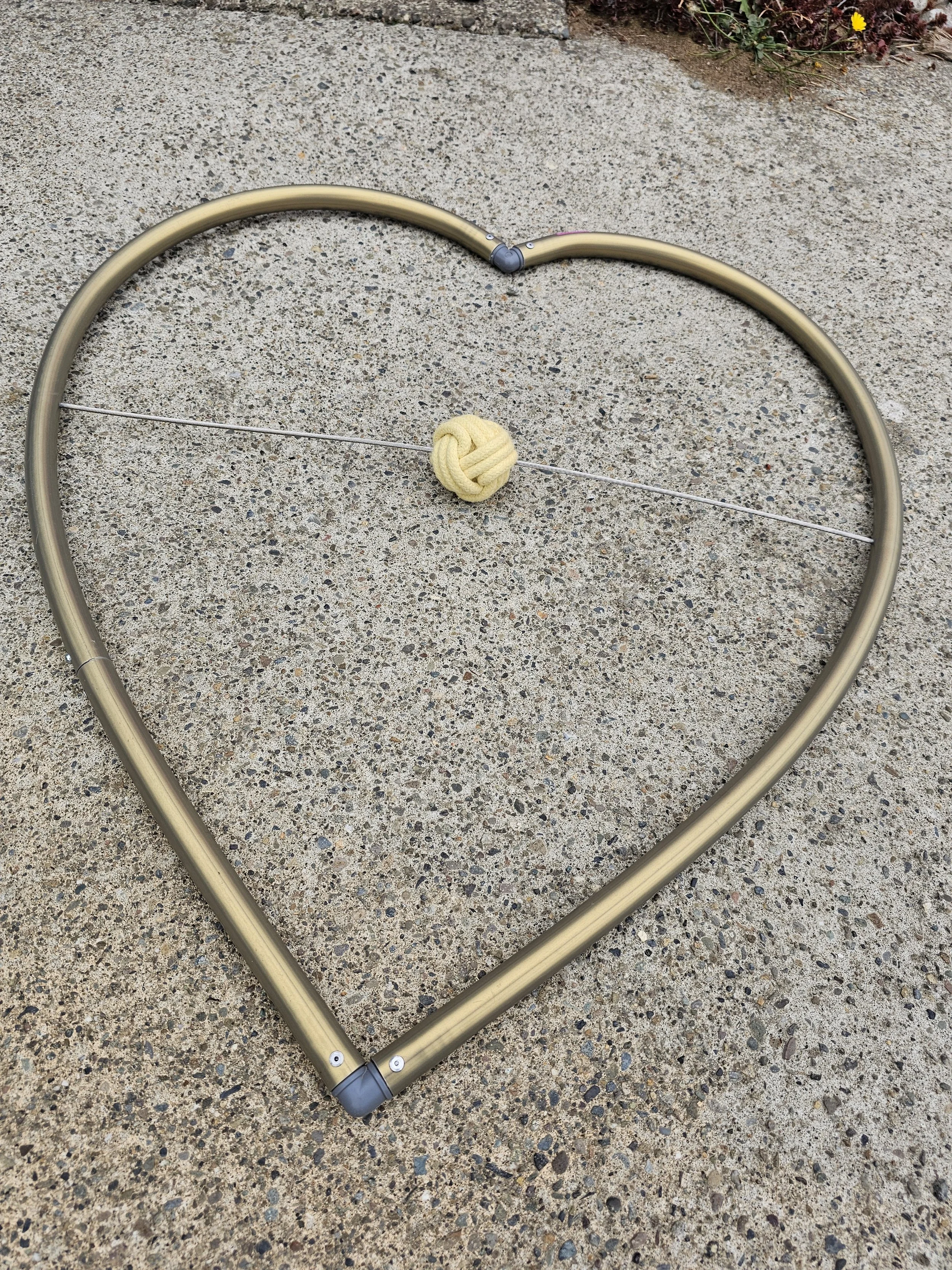 Golden Heart Fire Iso Hoop